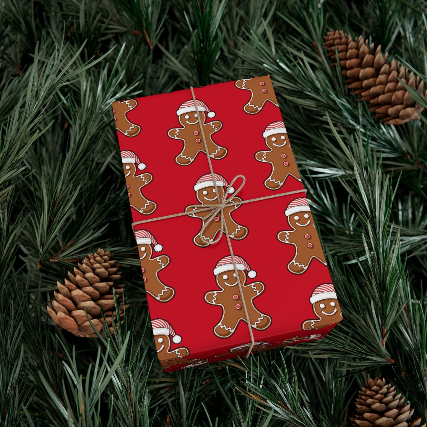 Festive Gingerbread Gift Wrap Papers for Holiday Gifting, Christmas, Birthdays, Surprise Parties, Eco-Friendly Wrapping