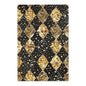 Elegant Area Rug with Gold and Black Pattern