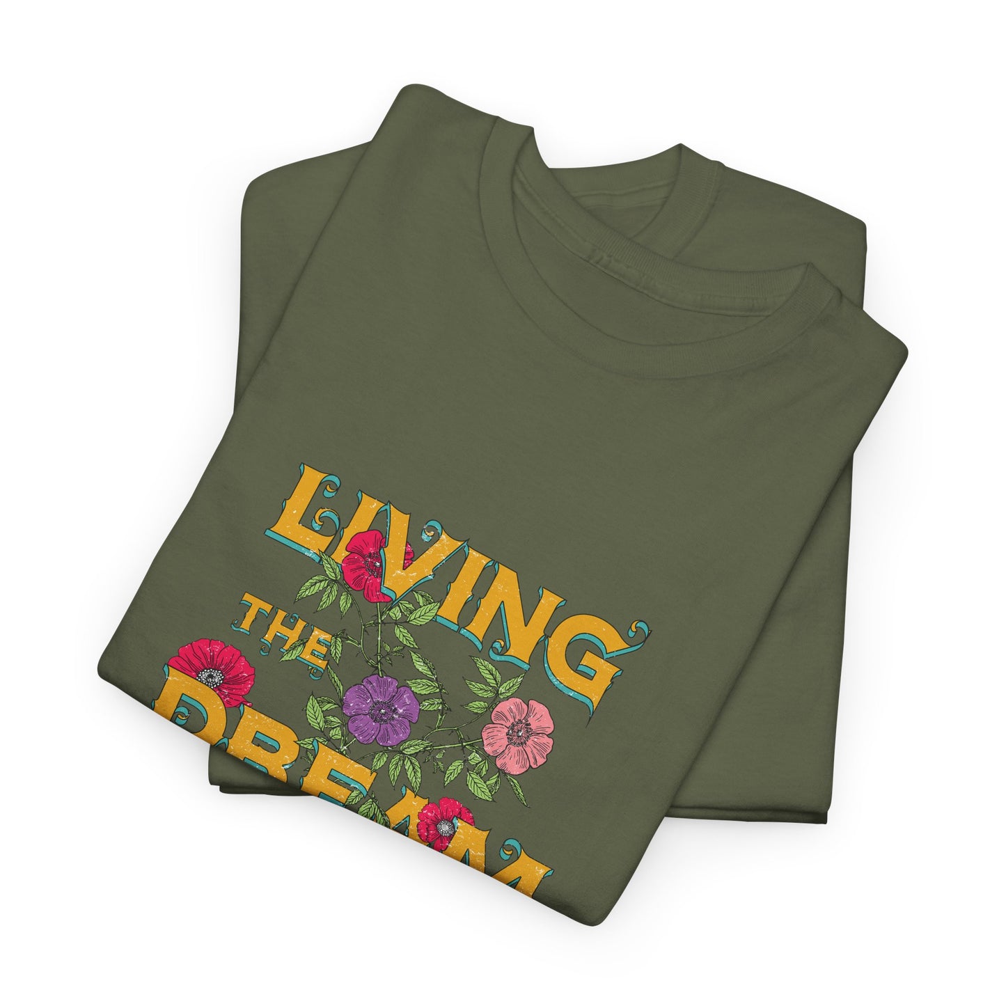 Living the Dream Floral Tee, Unisex Cotton T-Shirt, Inspirational Gift, Casual Everyday Wear, Flower Graphic Shirt, Summer Wardrobe [...]