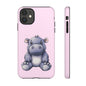 Cute Hippo Phone Case - Tough Cases, Animal Phone Cover, Kawaii Accessories, Gifts for Kids, Unique Tech Gear
