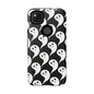 Ghost Pattern Phone Case, Cute Ghost Cell Phone Cover, Halloween Accessory, Spooky Gift, Black and White Phone Case