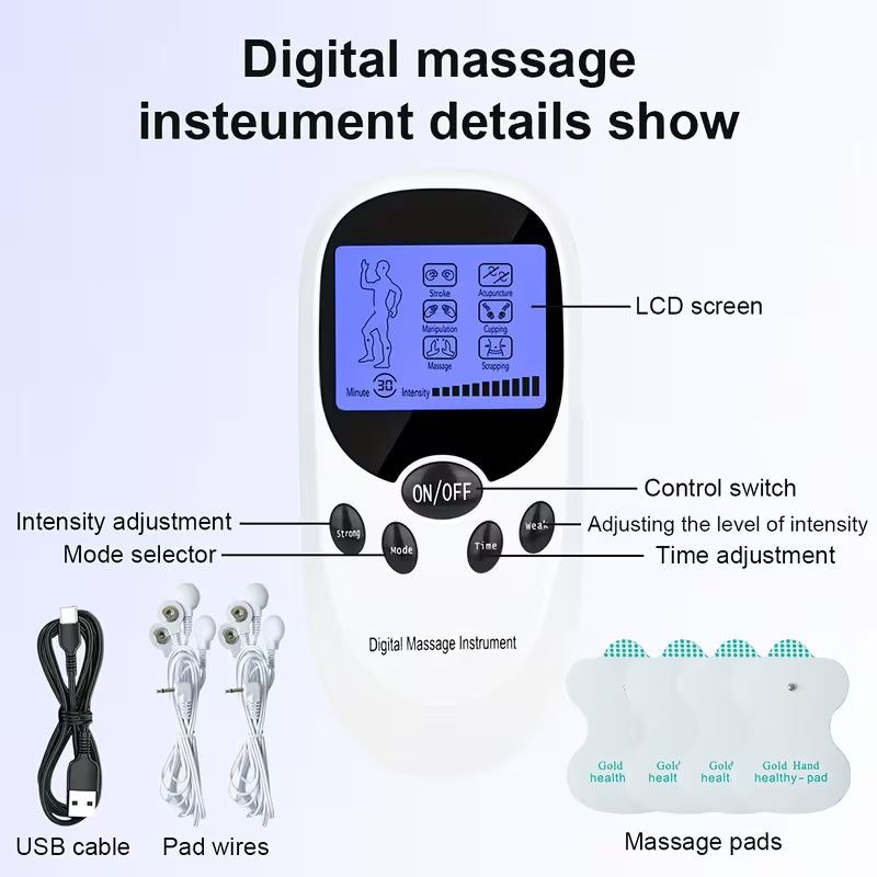 CESLIFF TENS + EMS Muscle Stimulator for Pain Relief — Eases Back, Neck, Arthritis And Foot Pain, Perfect for Post-Workout Muscle Recovery And Relaxation, The Ideal Choice for Home, Fitness Gear, Massage, And Devices!