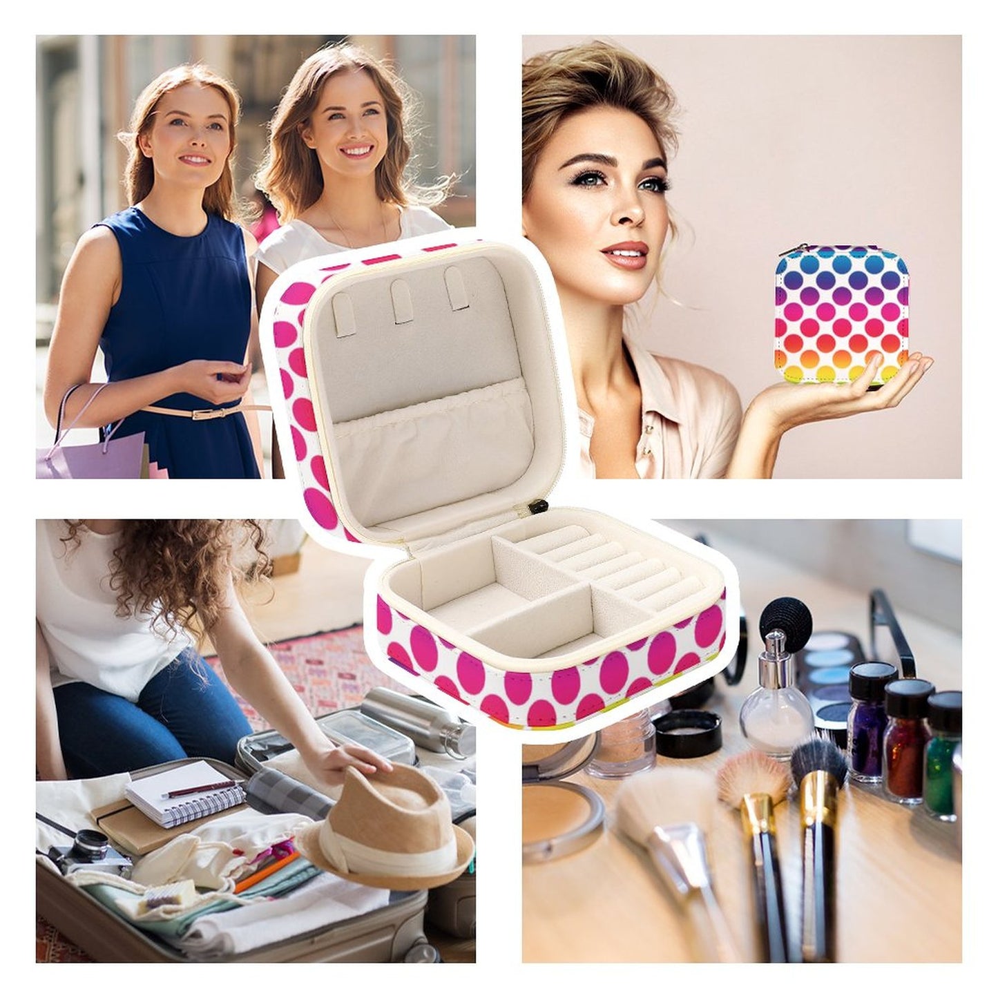 Box Organizer for Jewelry Rainbow Colors