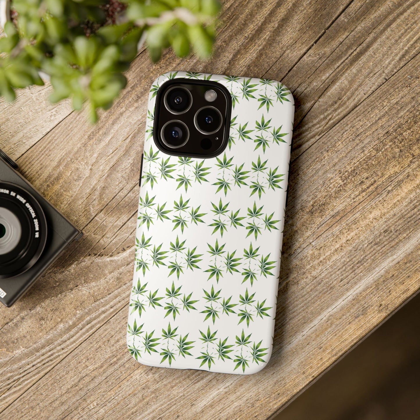 Stylish Phone Case with Cannabis Leaf Design, Durable Phone Cover, Gift for Stoner Friends, Unique Phone Accessory, Nature-Inspired Design