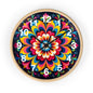Colorburst Mandala Wall Clock — Vibrant Retro Boho Home Decor