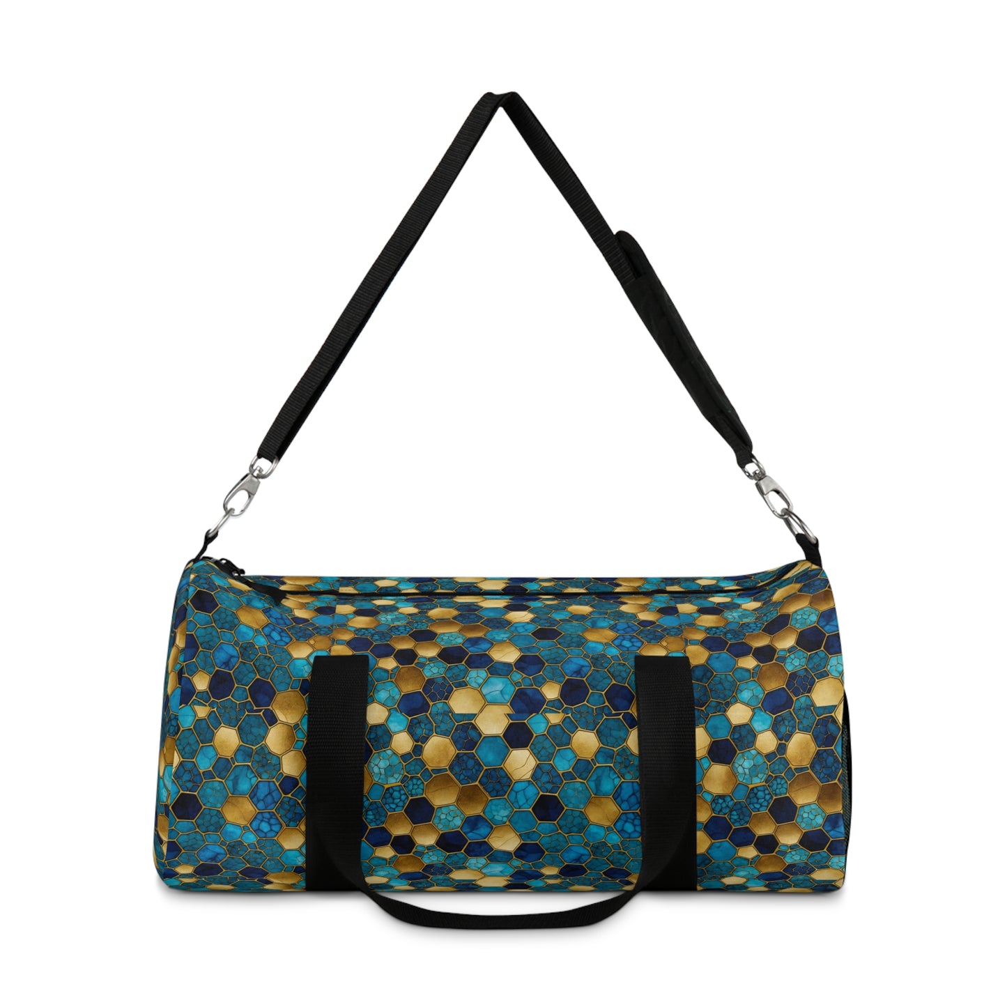 Colorful Honeycomb Duffel Bag, Travel Gym Bag, Weekend Getaway, Stylish Sports Bag, Eco-Friendly Design, Unique Gift Idea