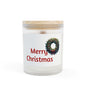 Merry Christmas Frosted Glass Candle - Holiday Home Decor, Cozy Gift, Seasonal Aromatherapy, Festive Candlelight