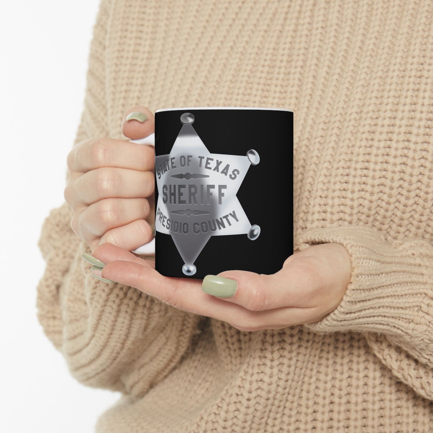 Sheriff's Office Ceramic Mug, Law Enforcement Gift, Sheriff Star Coffee Cup, Police Support Mug, Funny Sheriff Present