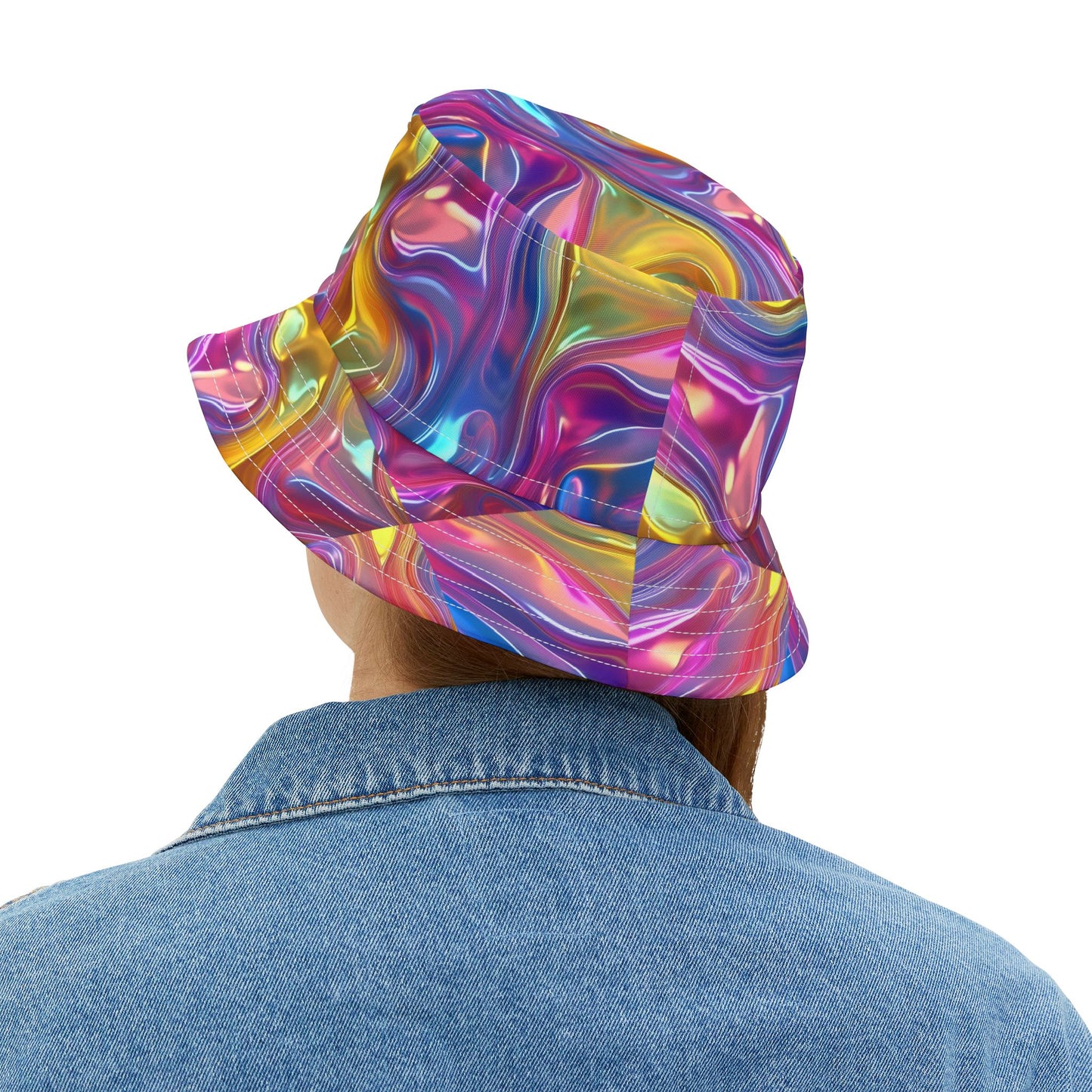 Vibrant Swirl Bucket Hat, Boho Summer Hat, Festival Fashion, Artistic Sun Hat, Colorful Accessory, Beachwear Essential