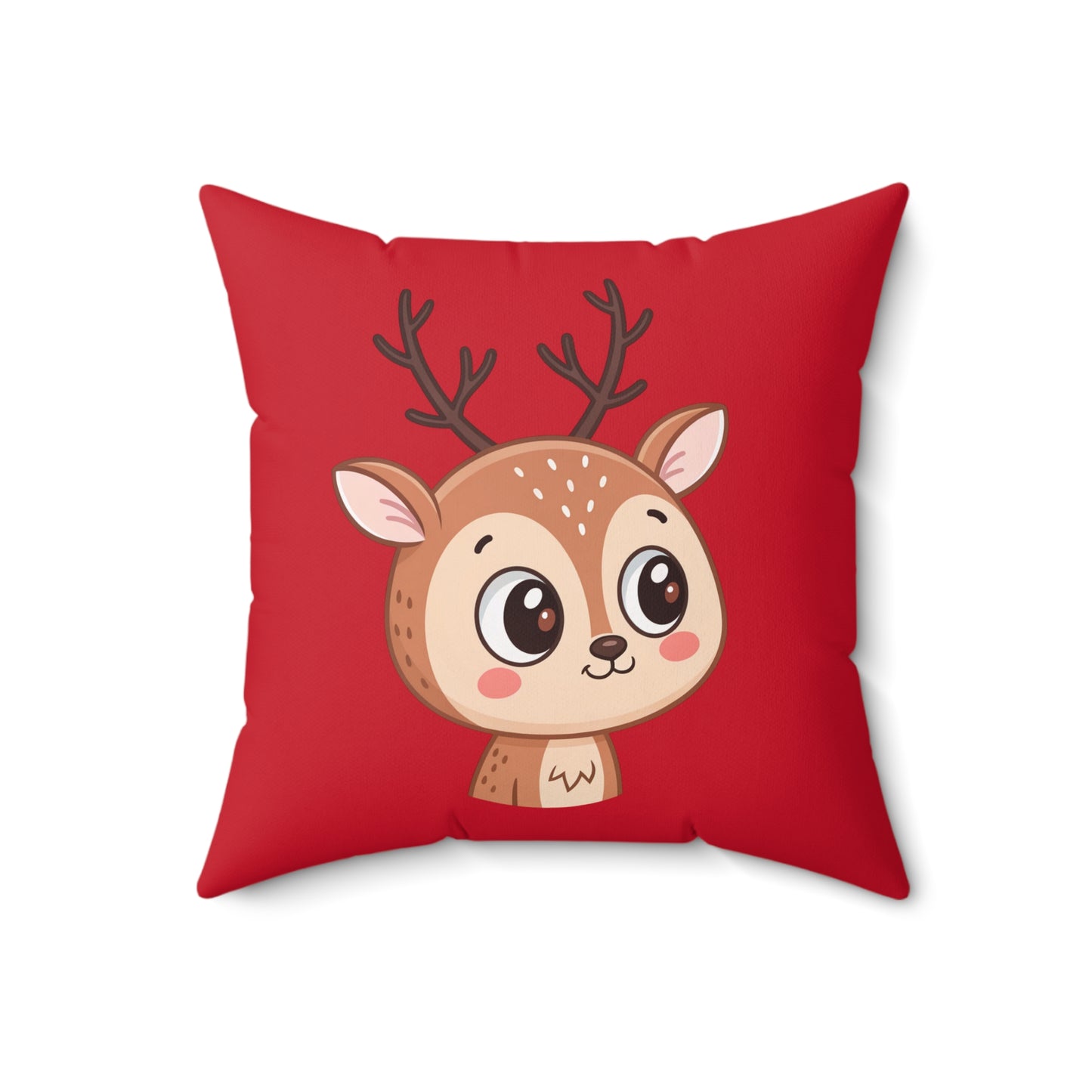 Adorable Reindeer Pillow, Cute Holiday Decor, Soft Accent Cushion, Cozy Christmas Gift, Festive Home Accessories, Kids Room Decoration