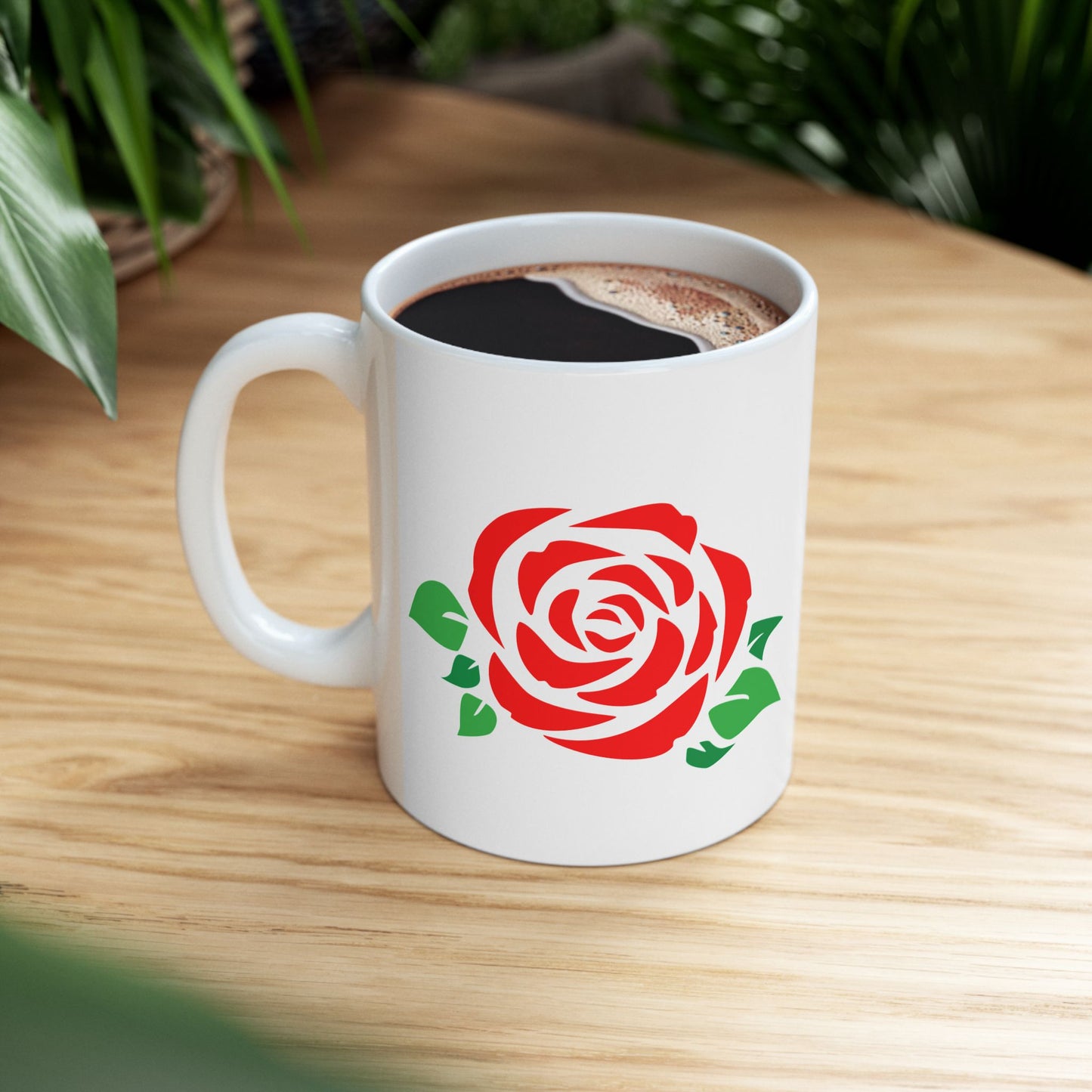 Romantic Rose Ceramic Mug | Perfect Gift for Coffee Lovers, Mother's Day, Valentine's, Floral Decor