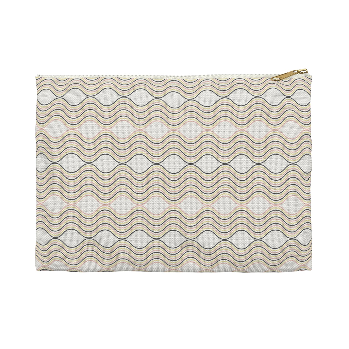 Wavy Pattern Accessory Pouch - Stylish Makeup Bag, Travel Organizer, Gift Idea, Modern Clutch, Storage Case