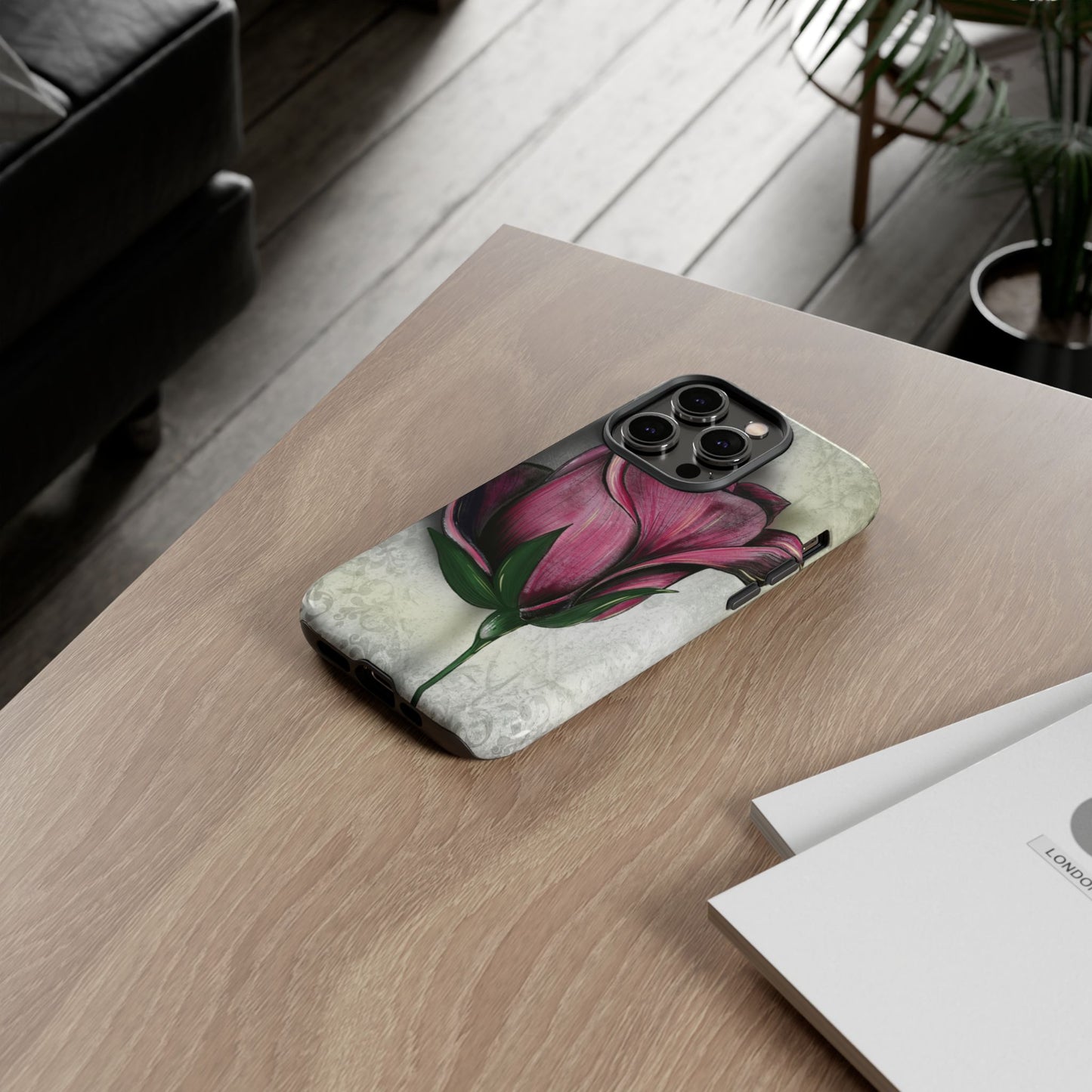 Rose Phone Case – Tough Cases, Floral Phone Cover, Gift for Her, Minimalist Design, Nature Lover's Accessory, Birthday Gift Idea