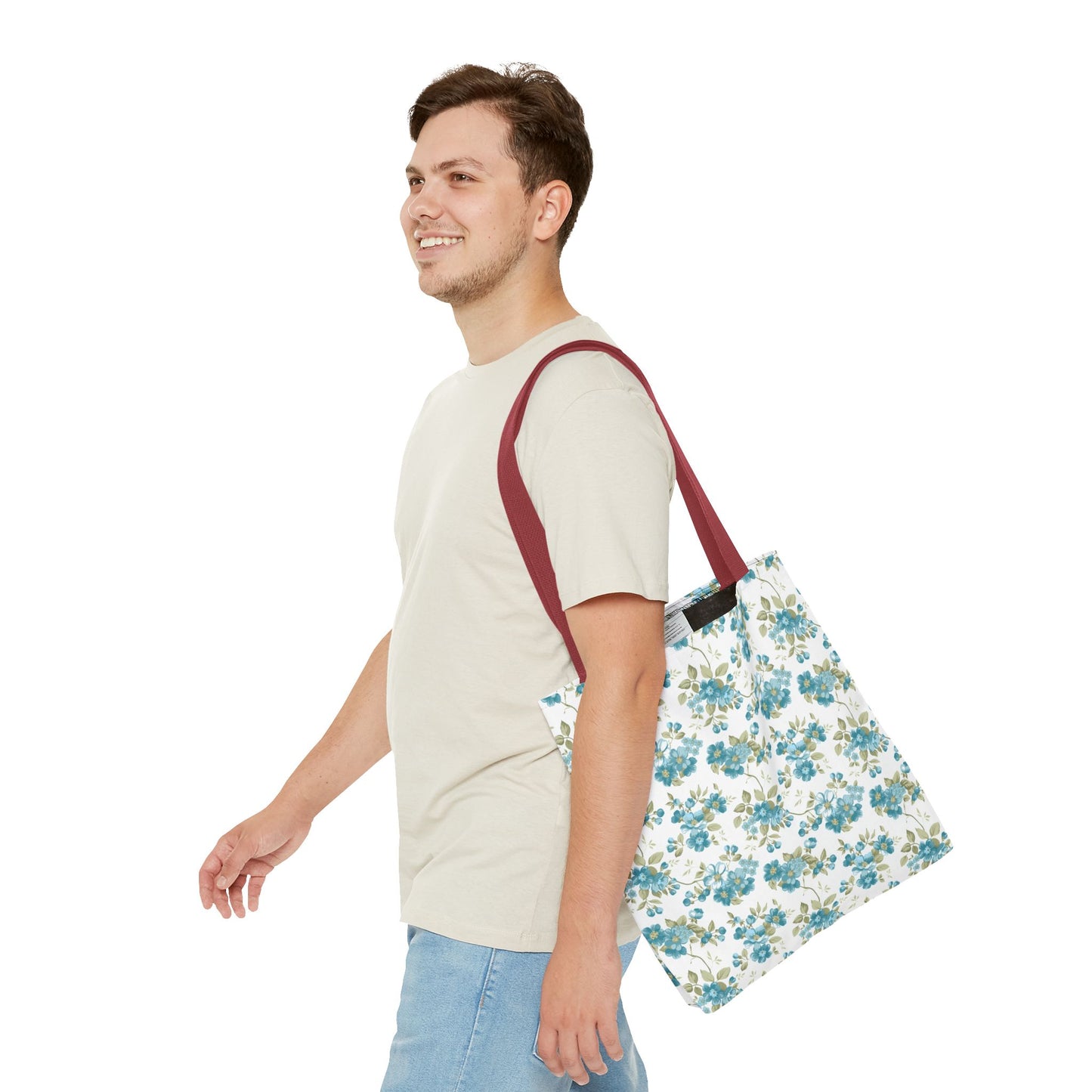 Floral Design Tote Bag | Reusable Shopping Bag, Beach Tote, Eco-Friendly Bag, Gift for Her, Travel Organizer