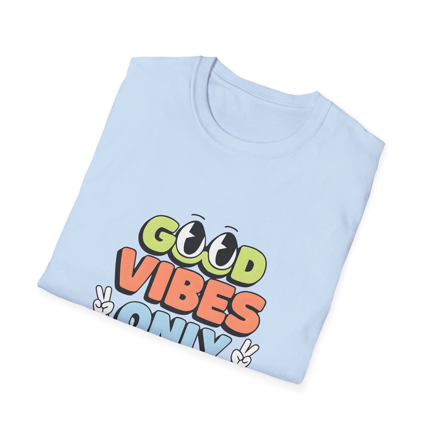 Good Vibes Only T-Shirt — Retro Smiley Graphic Tee