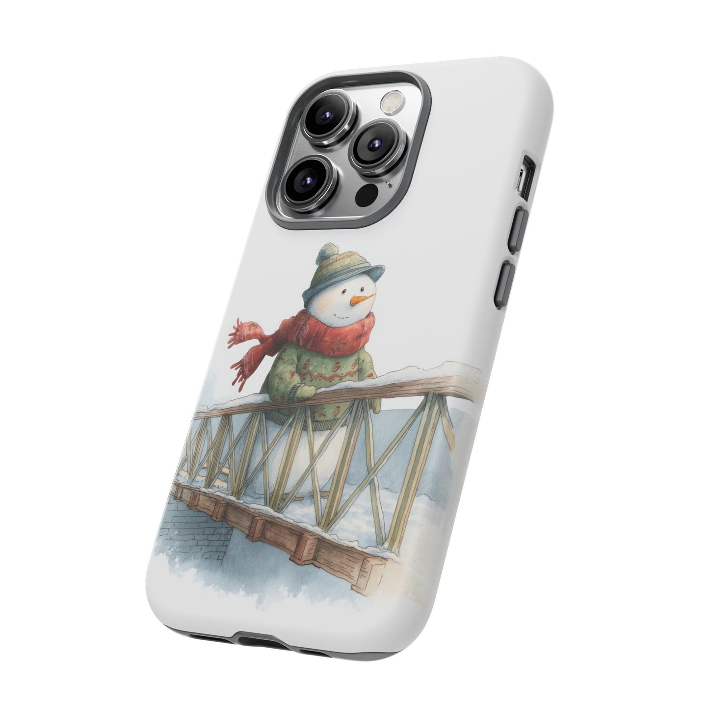 Snowman Phone Case – Winter Holiday Gift, Cute Snowman Design, Winter Accessories, Protective Phone Case, Unique Christmas Present