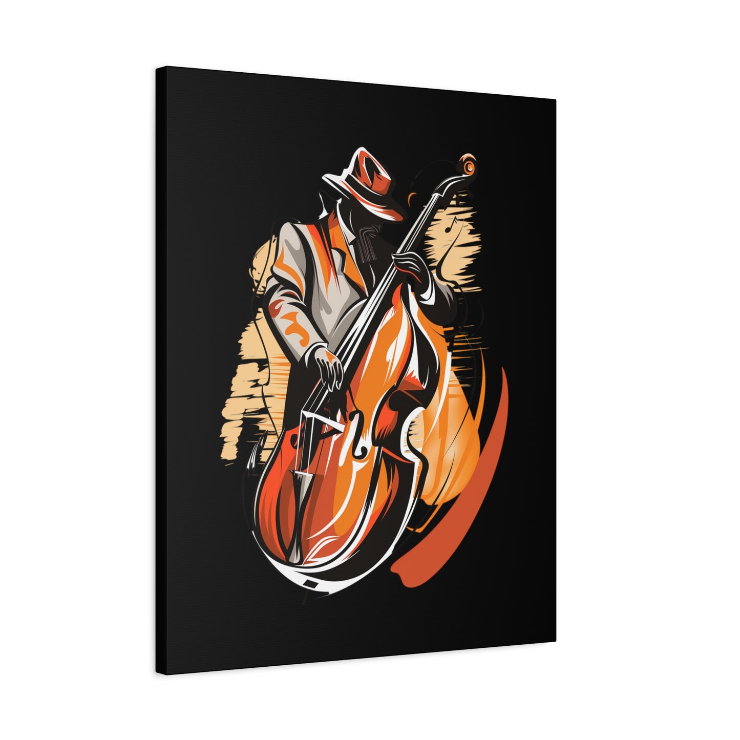 Matte Canvas, Stretched, 1.25" - Bass Player