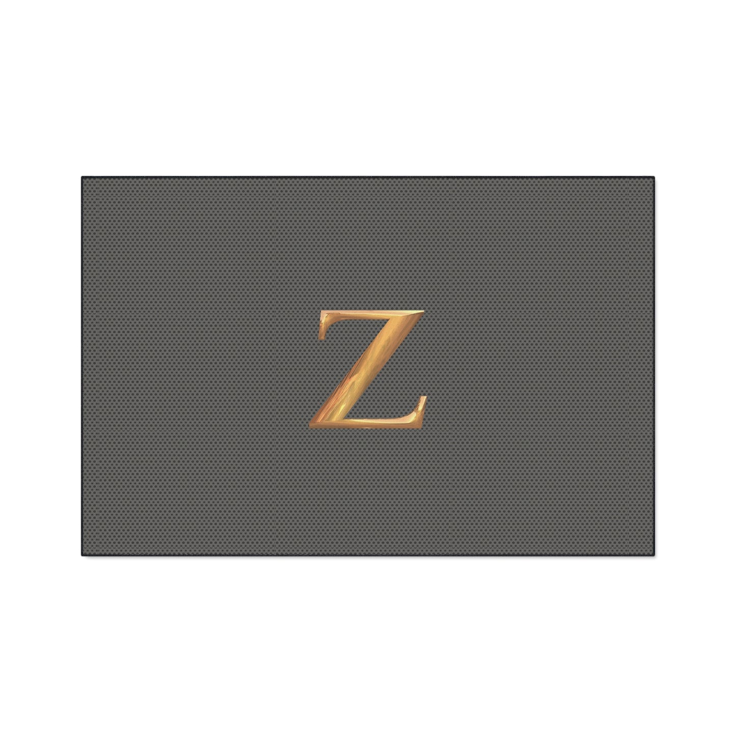Gray and Gold Monogram Z Heavy-Duty Floor Mat