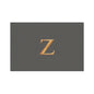 Gray and Gold Monogram Z Heavy-Duty Floor Mat