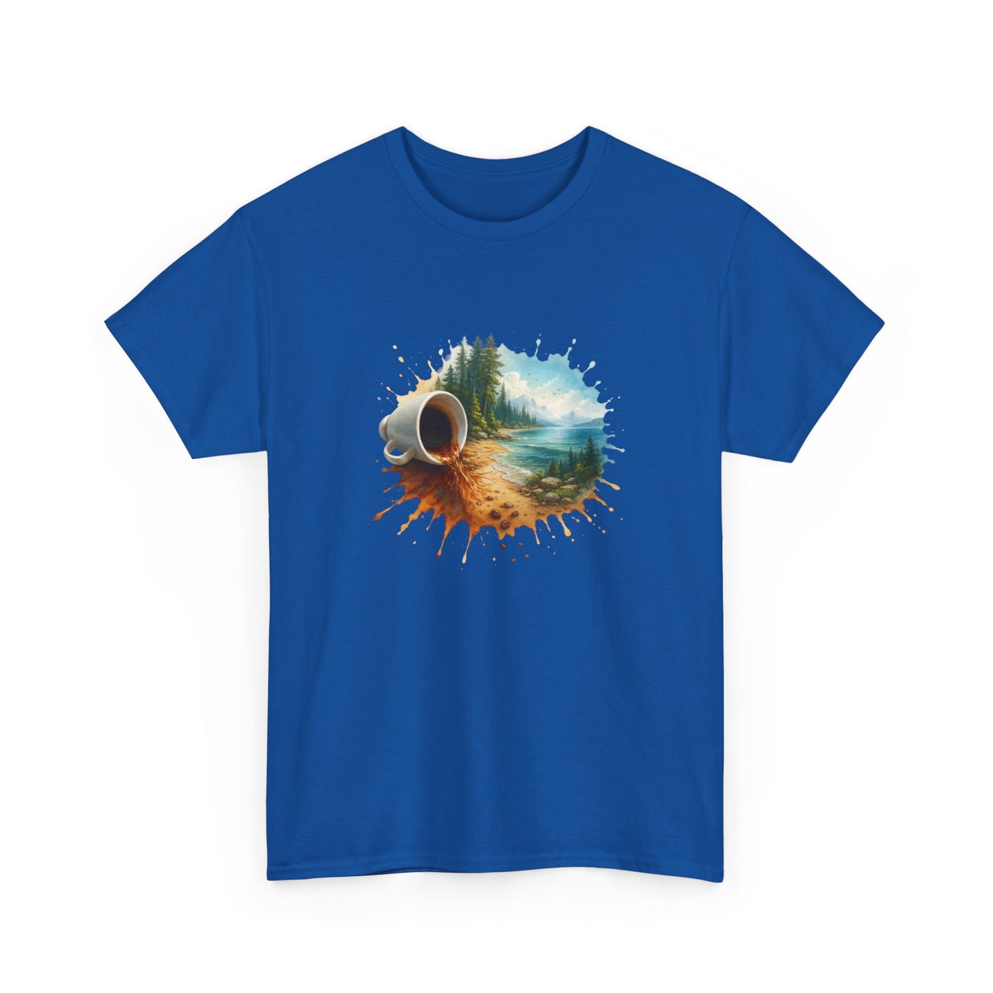 Nature-Inspired Unisex Heavy Cotton Tee, Casual Outfit, Gift for Nature Lovers, Camping Apparel, Outdoor Adventure Shirt