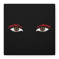Red Lashes Wall Art Canvas — Glam Eyes Makeup Decor