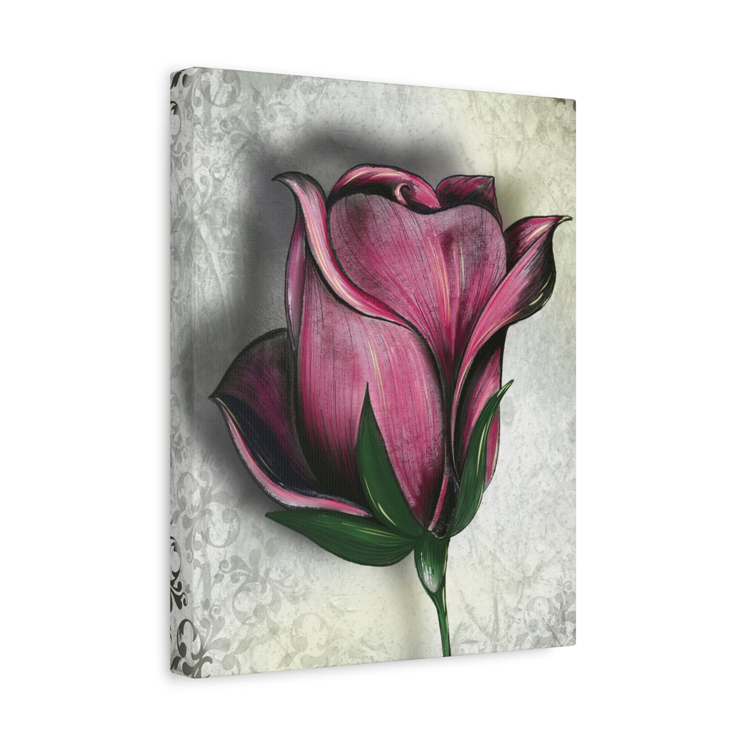 Matte Canvas, Stretched, 1.25" Purple Flowers