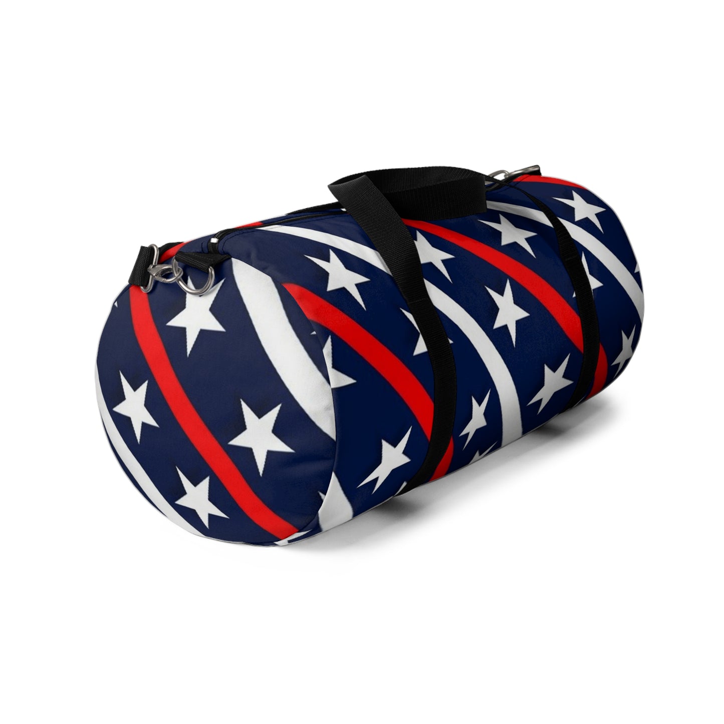 Patriotic Duffel Bag for Travel, Gym, Sports, Weekend Getaways, Star-Striped Carryall, Red White Blue Gym Bag