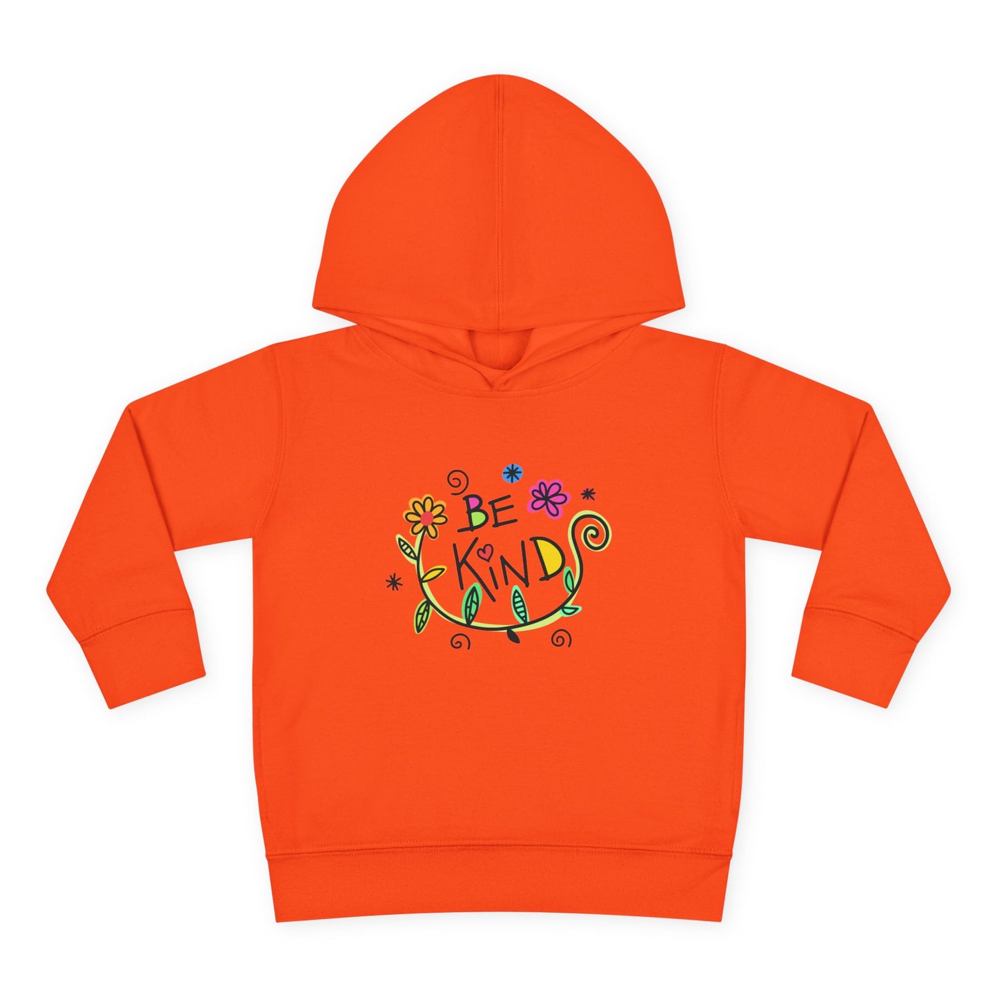 Toddler Fleece Hoodie - 'Be Kind' Floral Design, Cozy Kids Pullover, Cute Gift for Toddlers, Everyday Wear, Spring Outfit