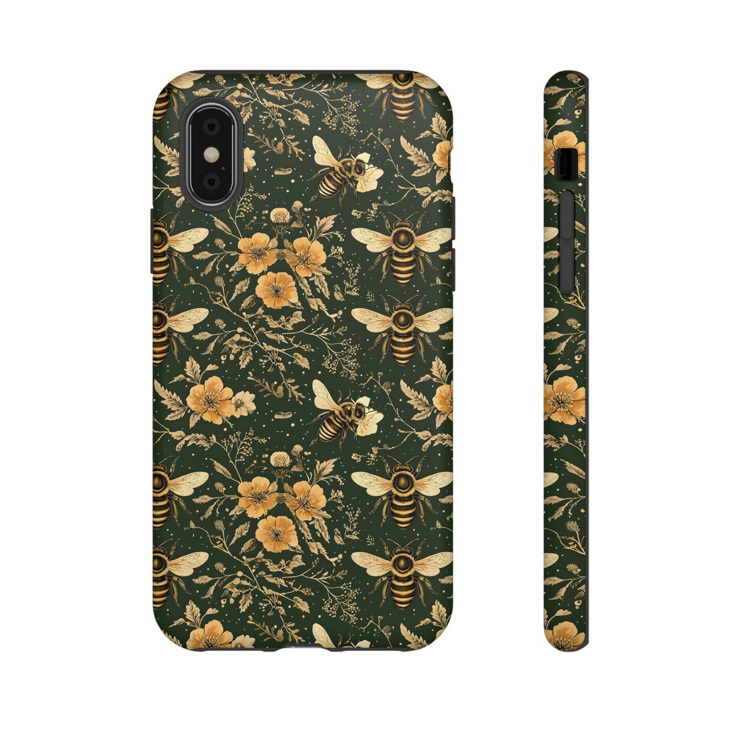 Nature-Inspired Phone Case, Tough Cases for Nature Lovers, Floral Bee Design, Eco-Friendly Gift, Summer Vibes, Trendy Phone Accessory,