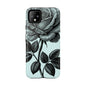 Elegant Floral Phone Case, Tough Cases for iPhones, Black Rose Design, Gift for Her, Stylish Phone Cover, Birthday Gifts