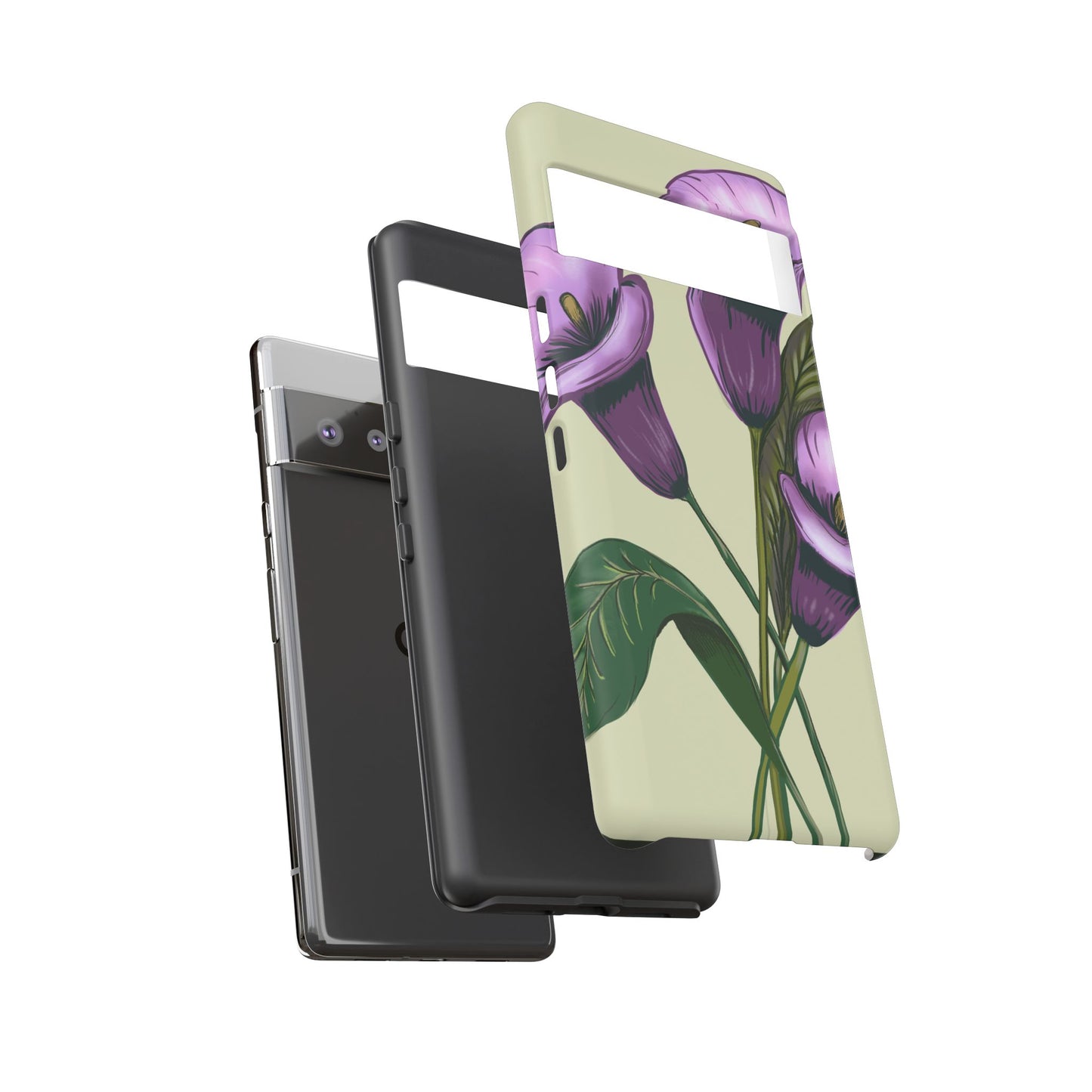 Floral Phone Case - Tough Cases, Purple Flower Design, Cell Phone Accessories, Gift for Her, Nature Lover Essentials