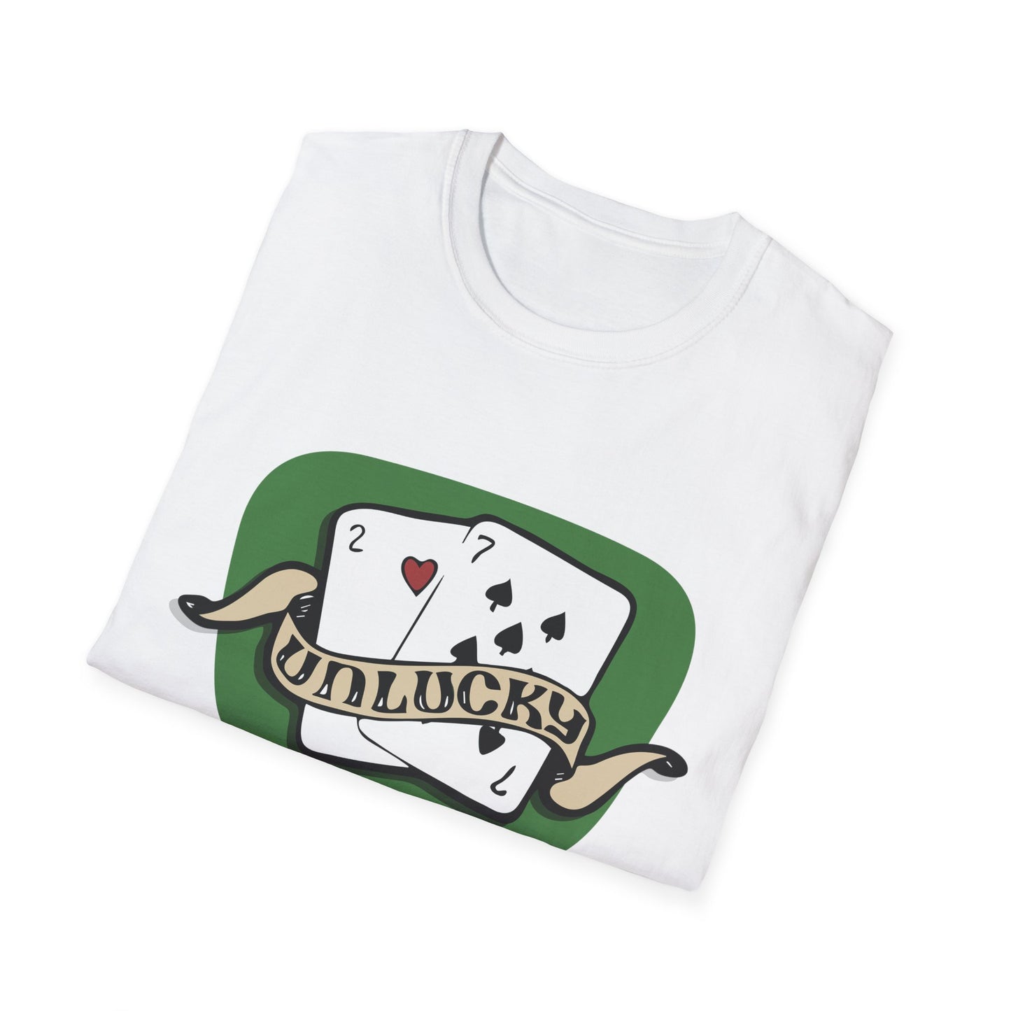 Unlucky Cards Graphic T-Shirt — Retro Poker Design