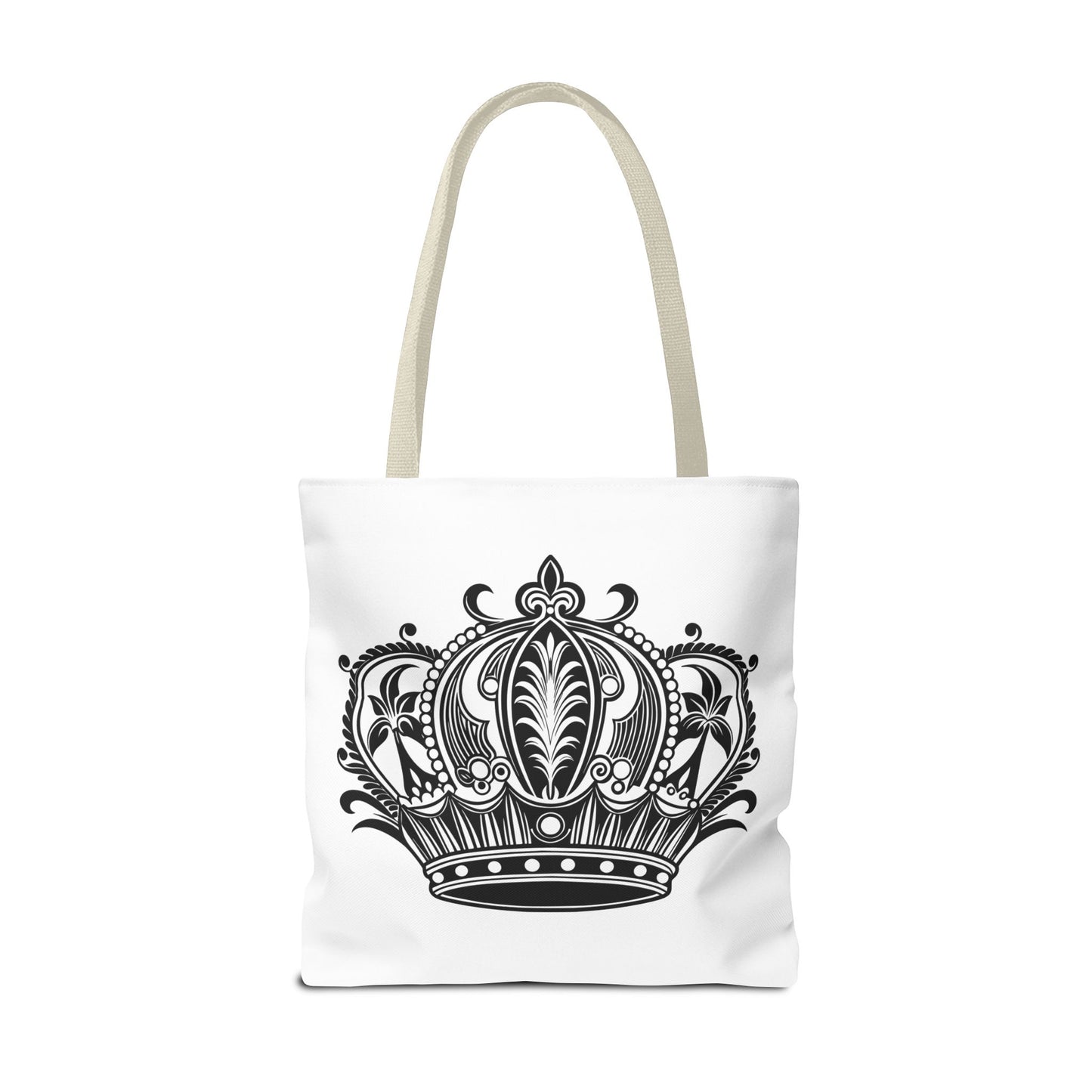 Crown Design Tote Bag, Royal Style Shopping Tote, Chic Grocery Bag, Gift for Her, Fashionable Accessories