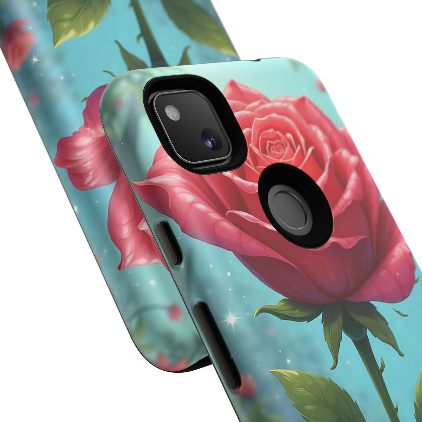 Floral Phone Case, Tough Cases with Elegant Rose Design, Stylish iPhone Cover, Rose Flower Gift for Nature Lovers, Unique Mobile Accessories