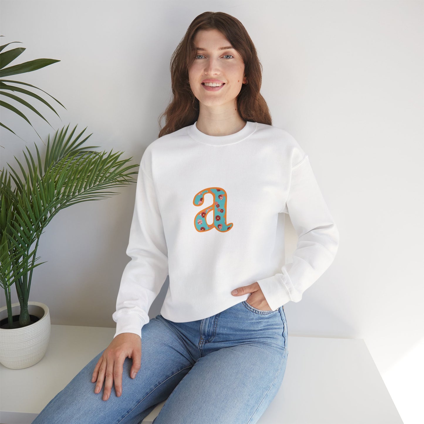 Personalized Initial Sweatshirt, Cozy Unisex Crewneck, Custom Gift for Her, Monogrammed Apparel, Perfect for Birthdays and Holidays