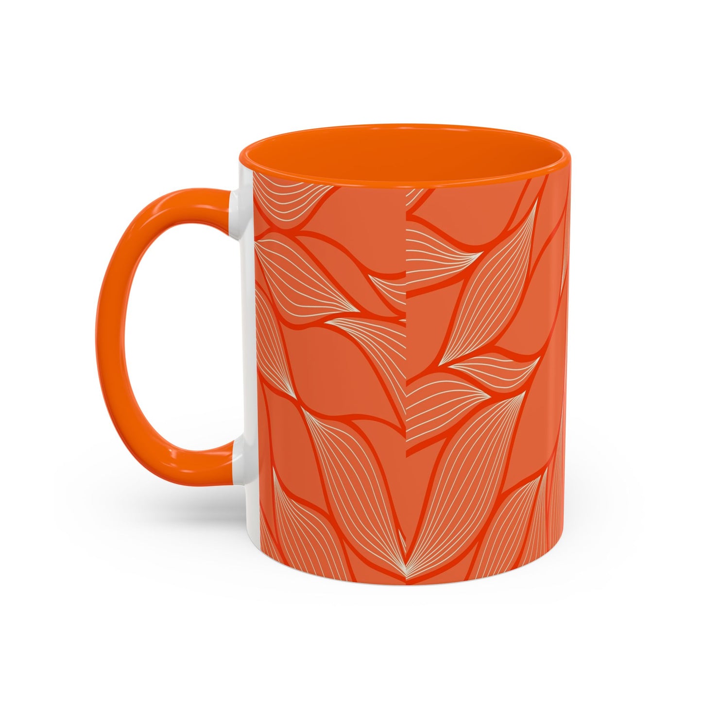 Stylish Accent Coffee Mug, Floral Pattern Drinkware, Unique Gift for Coffee Lovers, Home Decor, Kitchenware, Vibrant Design