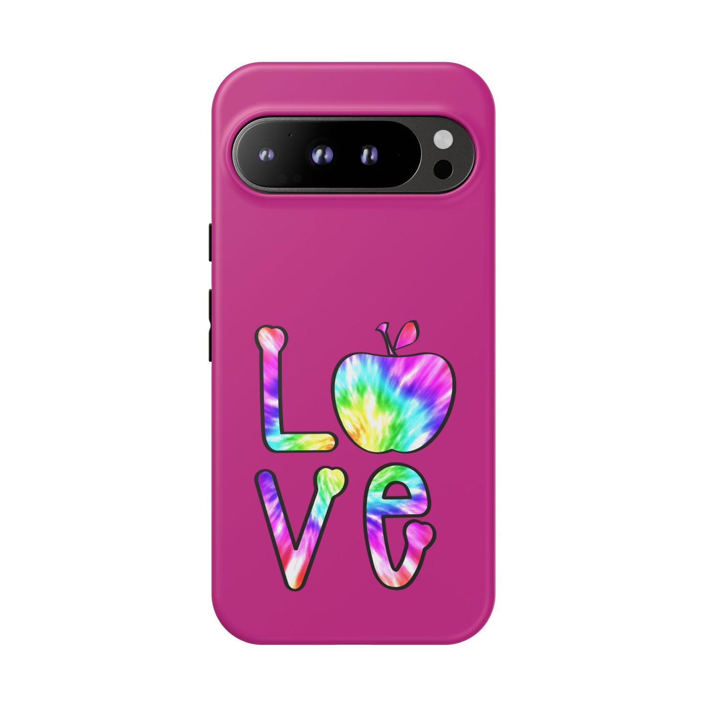 Colorful Love Phone Case, Tough Cases for iPhone, Cute Phone Accessory, Gift for Her, Summer Vibe Phone Cover