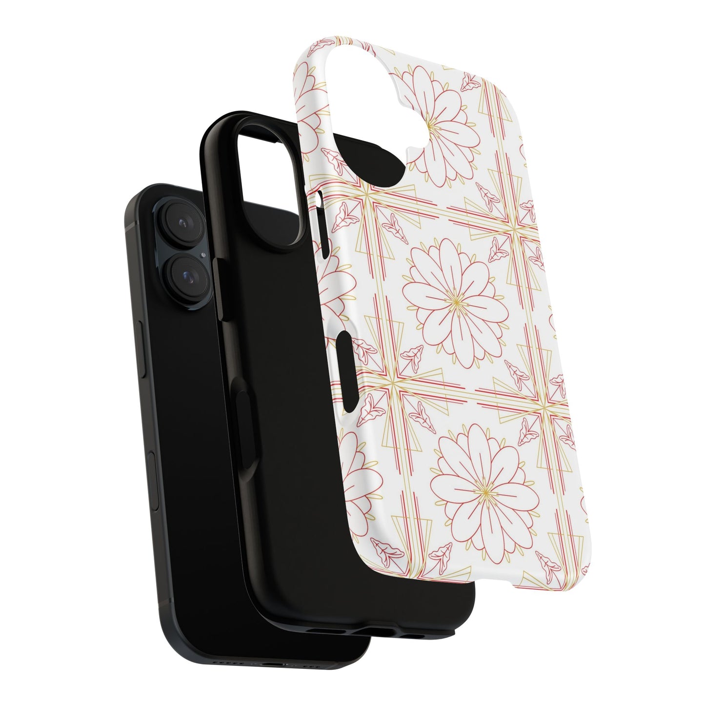 Floral Pattern Phone Case - Stylish Tough Case, Flower Design, Cute Mobile Cover, Phone Accessory, Gift for Her, Spring Style