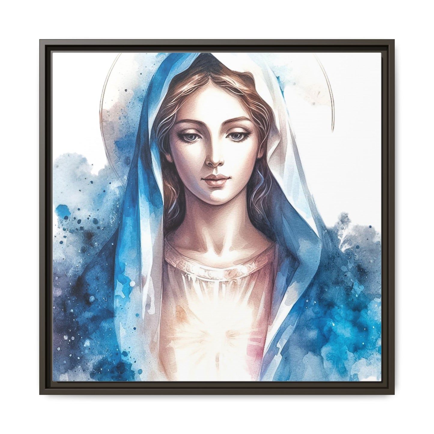 Framed Canvas Art Print, Spiritual Decor, Religious Artwork, Wall Decor, Gift for Faith, Elegant Home Decoration