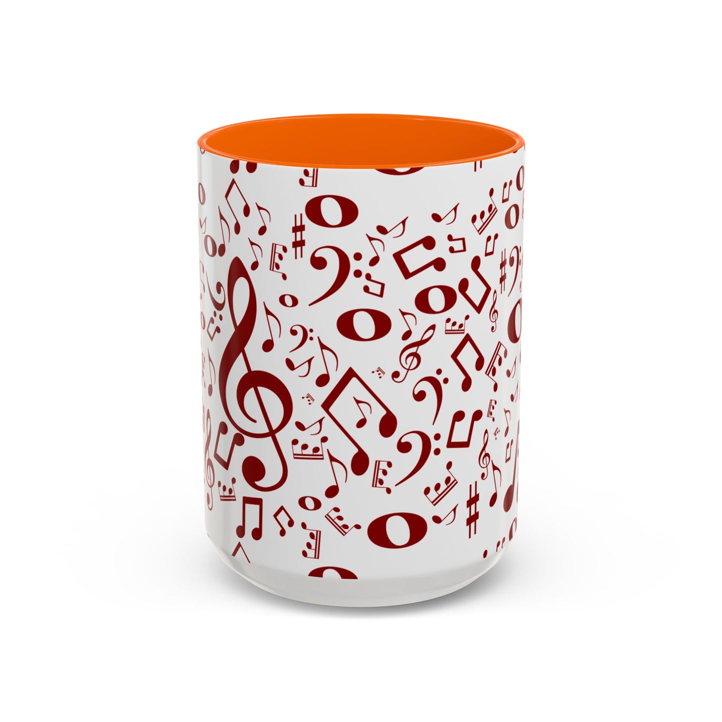 Accent Coffee Mug (11, 15oz) - Musical Notes