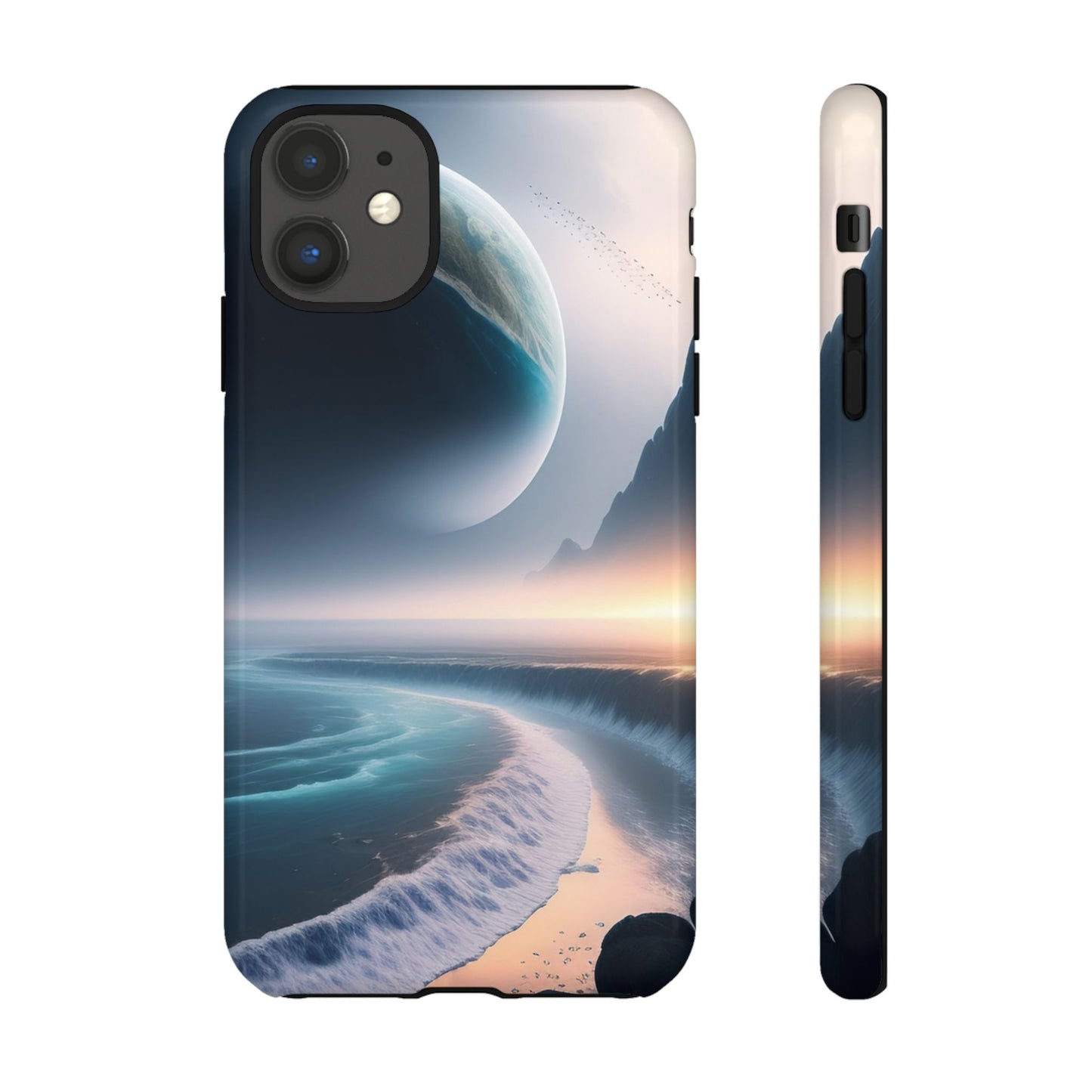 Galaxy Ocean Phone Case — Surreal Planet Beach Tough Case