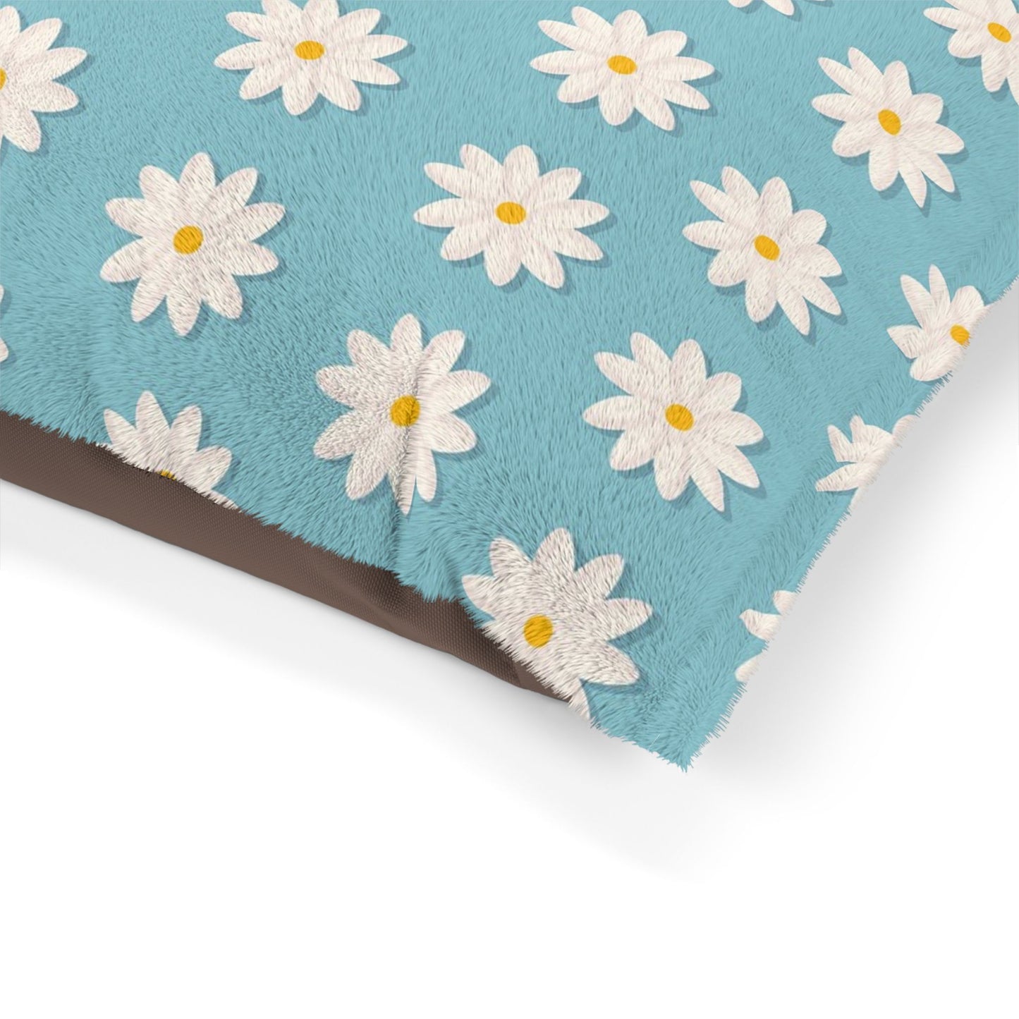 Daisy Floral Pet Bed for Cozy Comfort, Small Dog Bed, Cat Plush Pillow, Summer Pet Accessory, Dog Lover Gift
