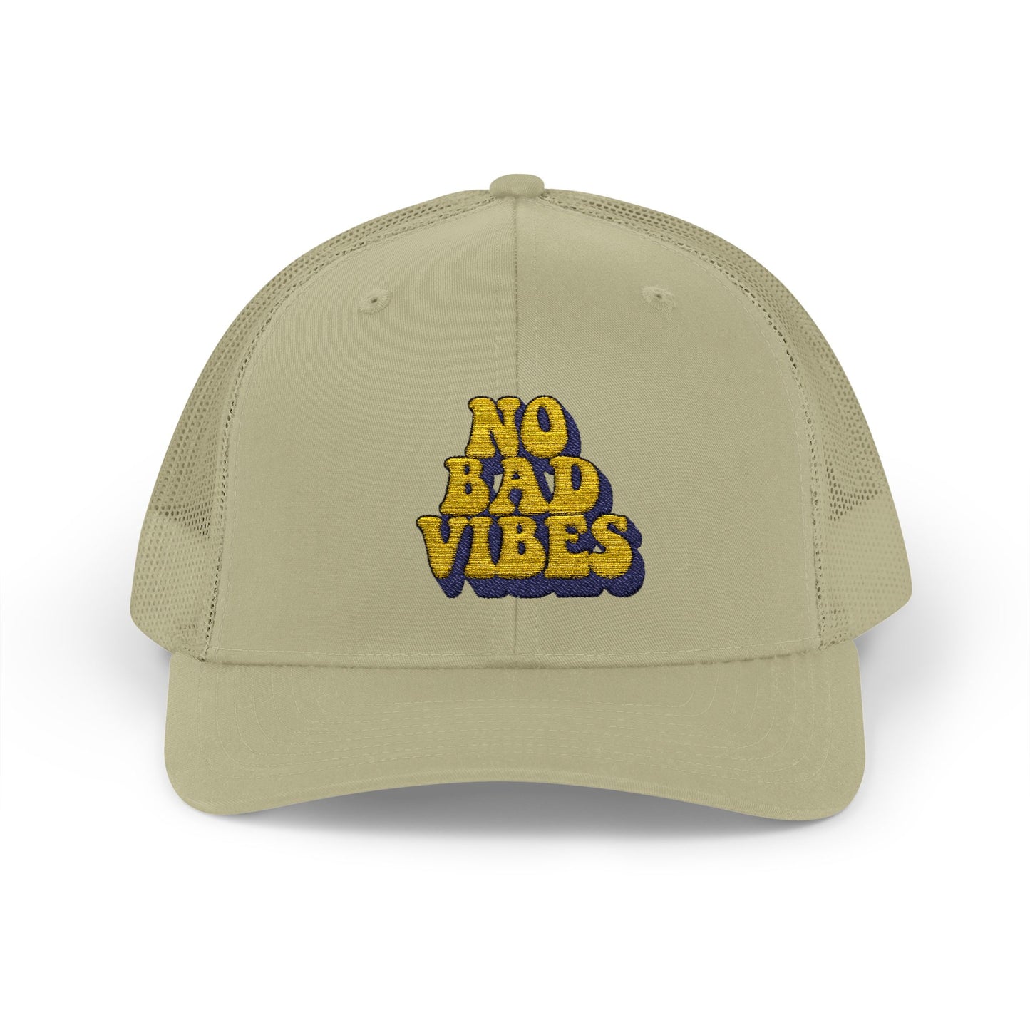 No Bad Vibes Snapback Trucker Cap | Casual Summer Hat, Gift for Her, Trendy Accessory, Outdoor Fun, Festival Wear
