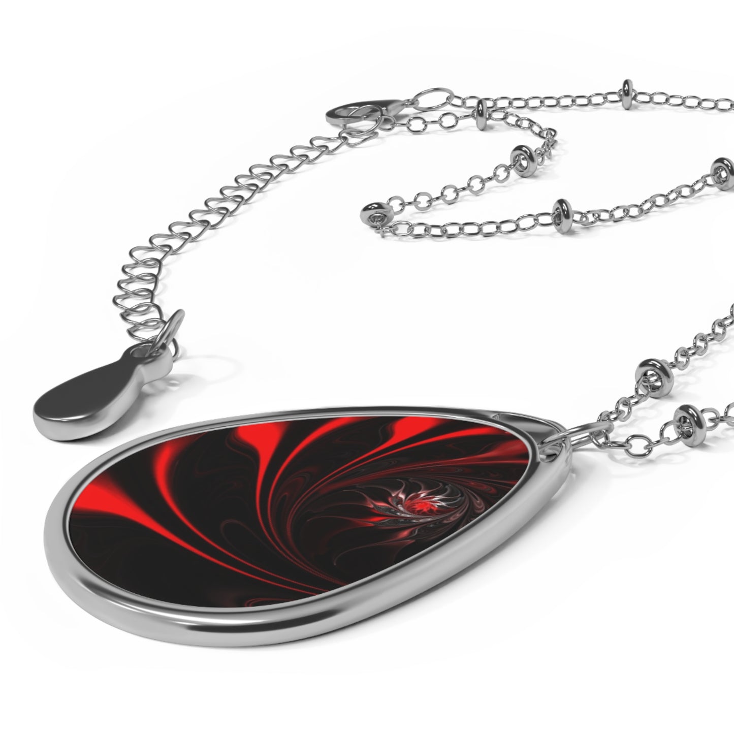 Elegant Oval Necklace, Statement Jewelry, Gift for Her, Unique Pendant