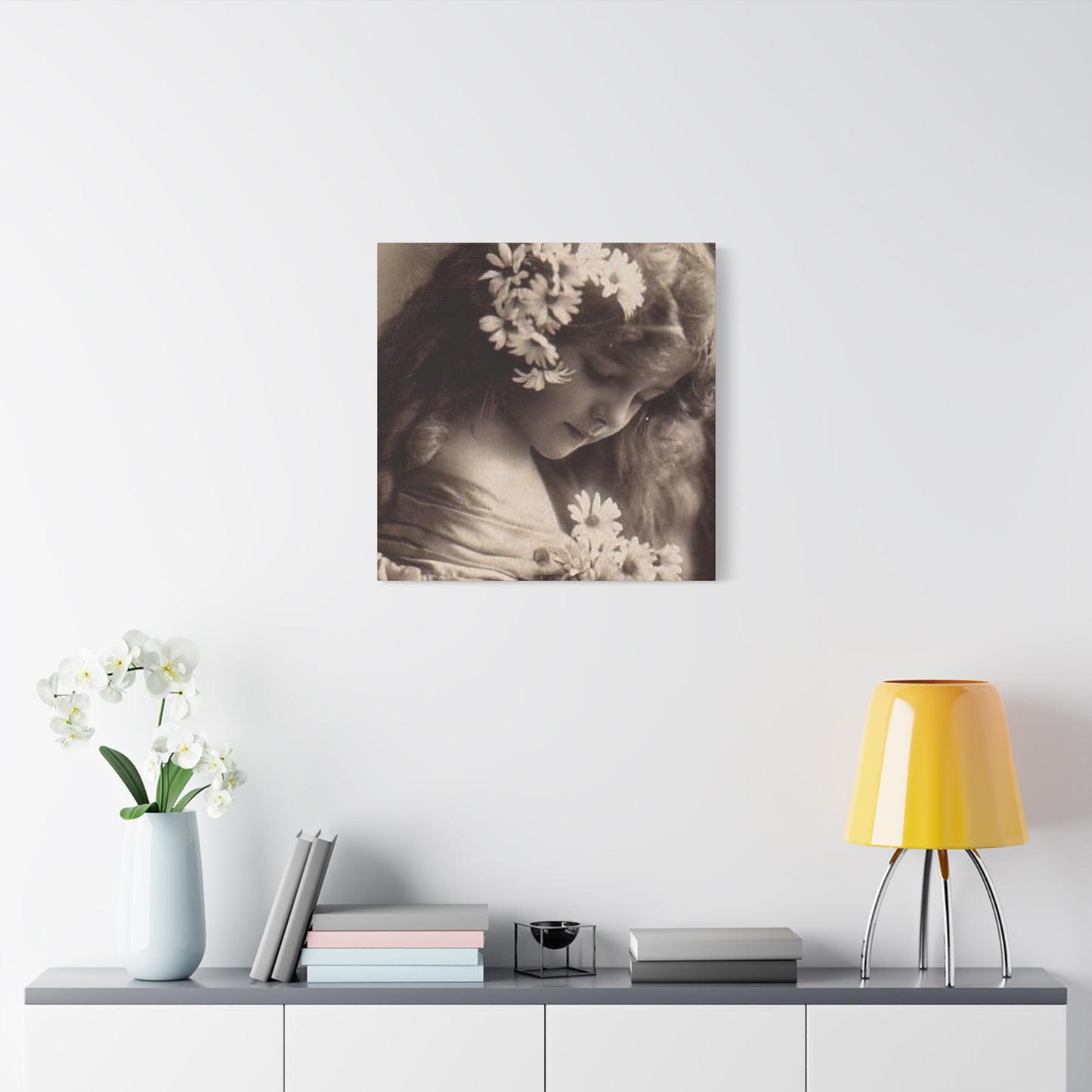 Vintage Floral Portrait Canvas