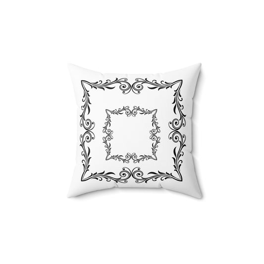 Elegant Decorative Throw Pillow for Home Decor, Customizable Accent Cushion, Wedding Gift, Vintage Style Pillow, Formal Living Room Decor