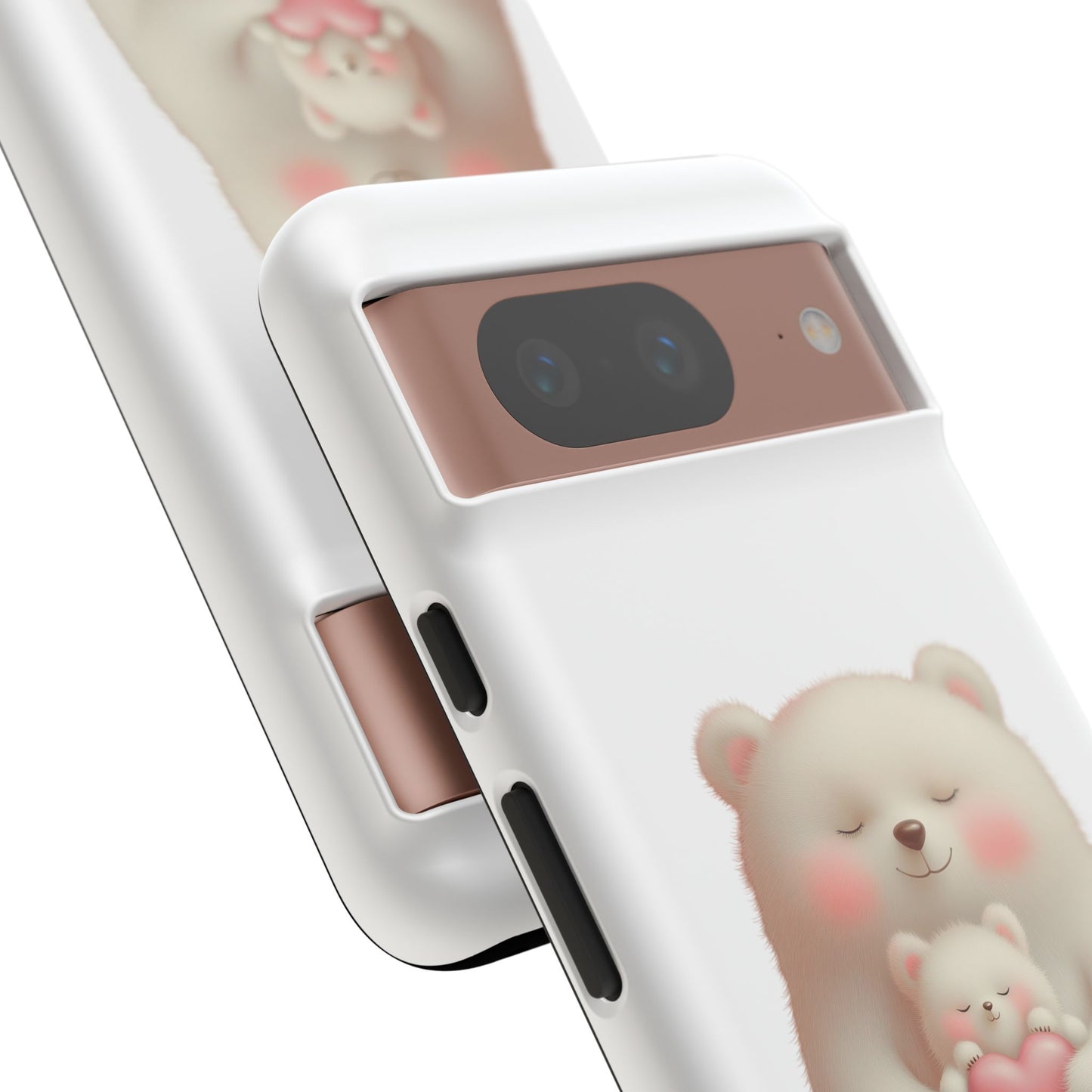 Cute Bear Phone Case, Tough Cases, Animal Lover Gift, Kids Accessories, Mother’s Day, Heartwarming Design