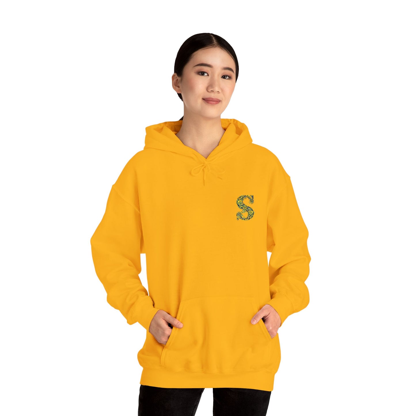 Floral S Initial Hoodie — Monogrammed Flower Letter Sweatshirt