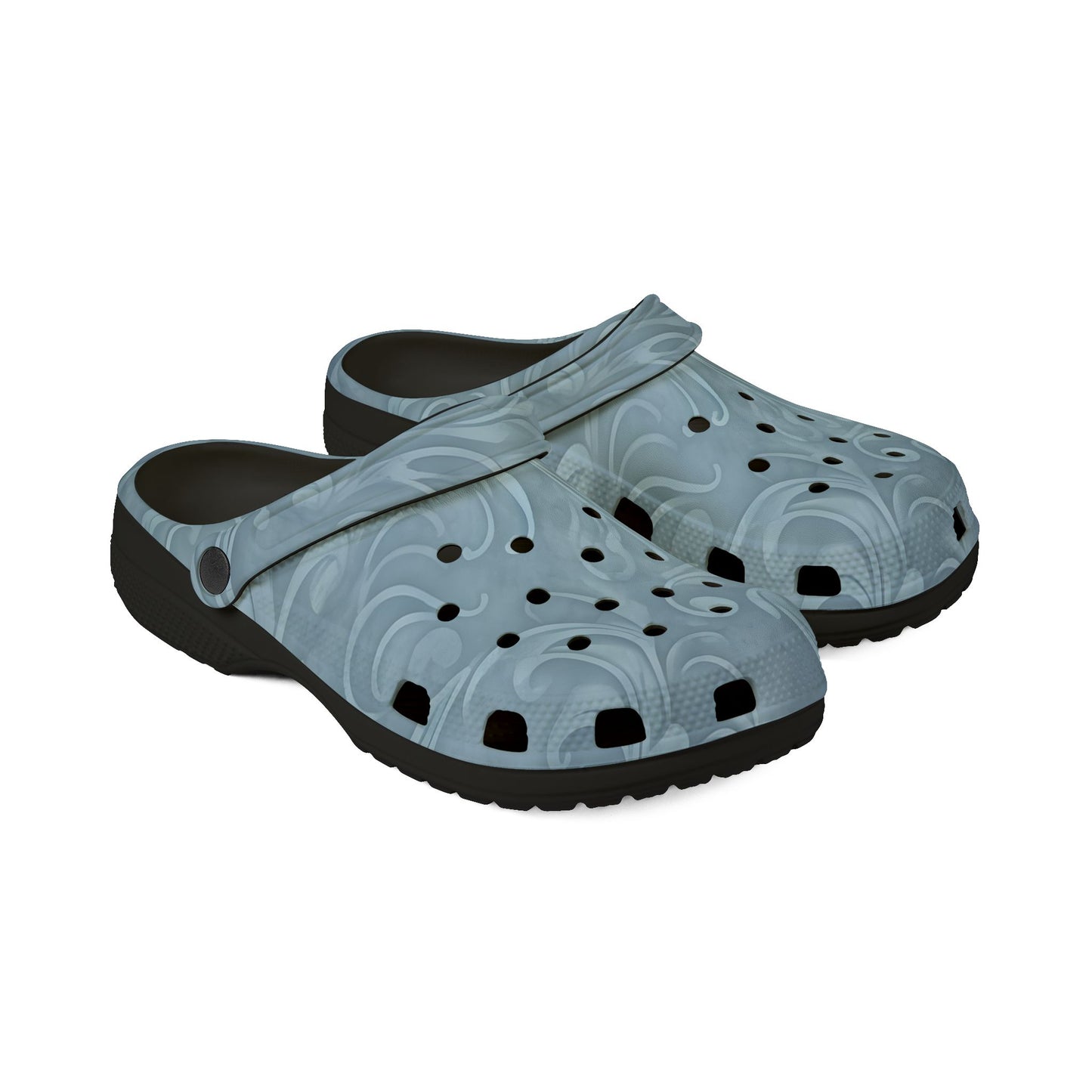 Blue Swirl EVA Foam Clogs — Comfortable Water-Friendly Slip-On Shoes