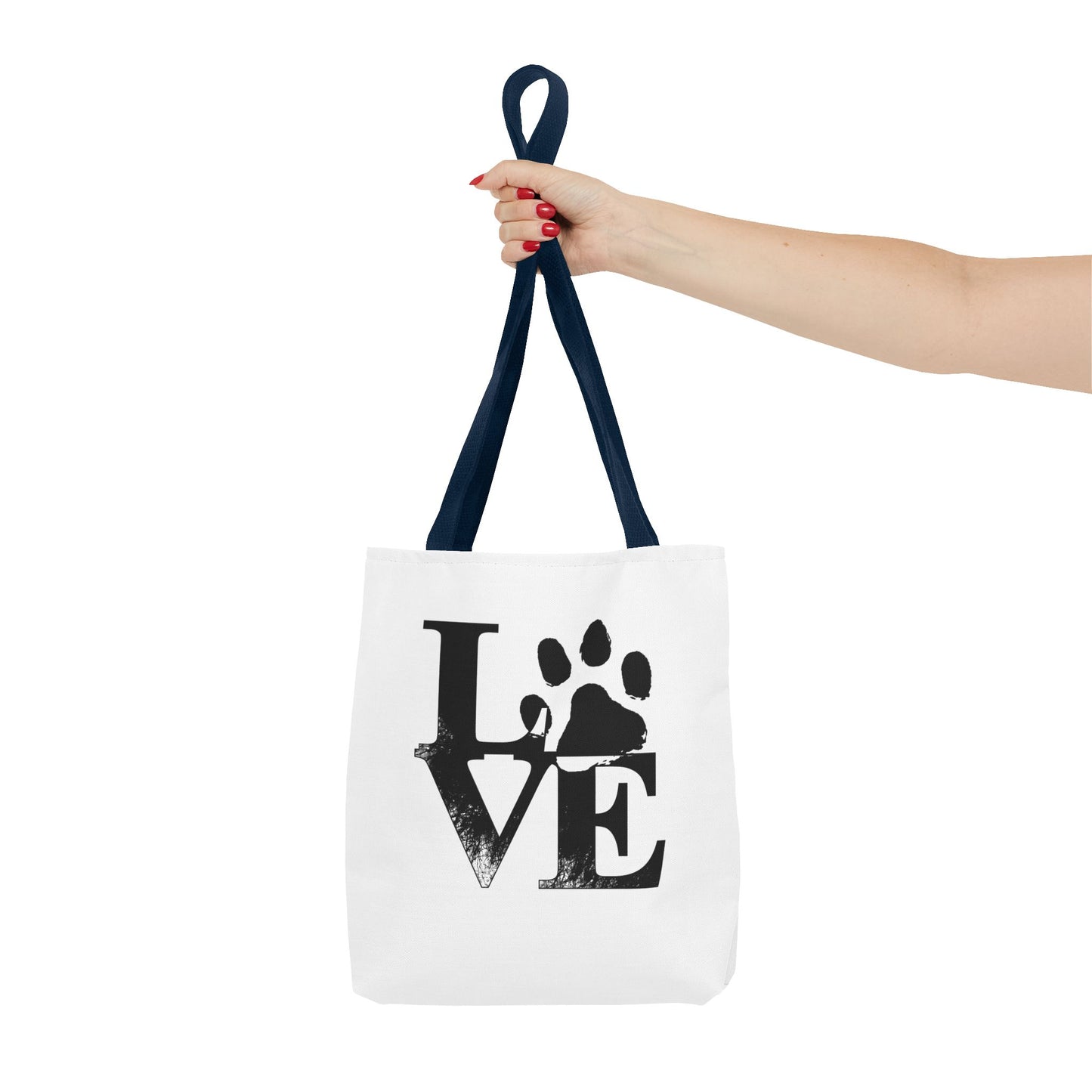 Love Paw Print Tote Bag, Pet Lover's Gift, Eco-Friendly Shopping Bag, Animal Rescue Fundraiser, Personalized Pet Tote